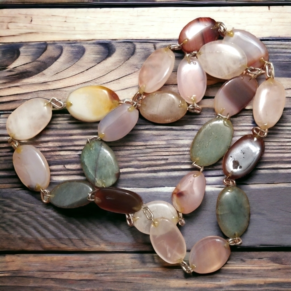 CO. Artisan natural mixed stone necklace